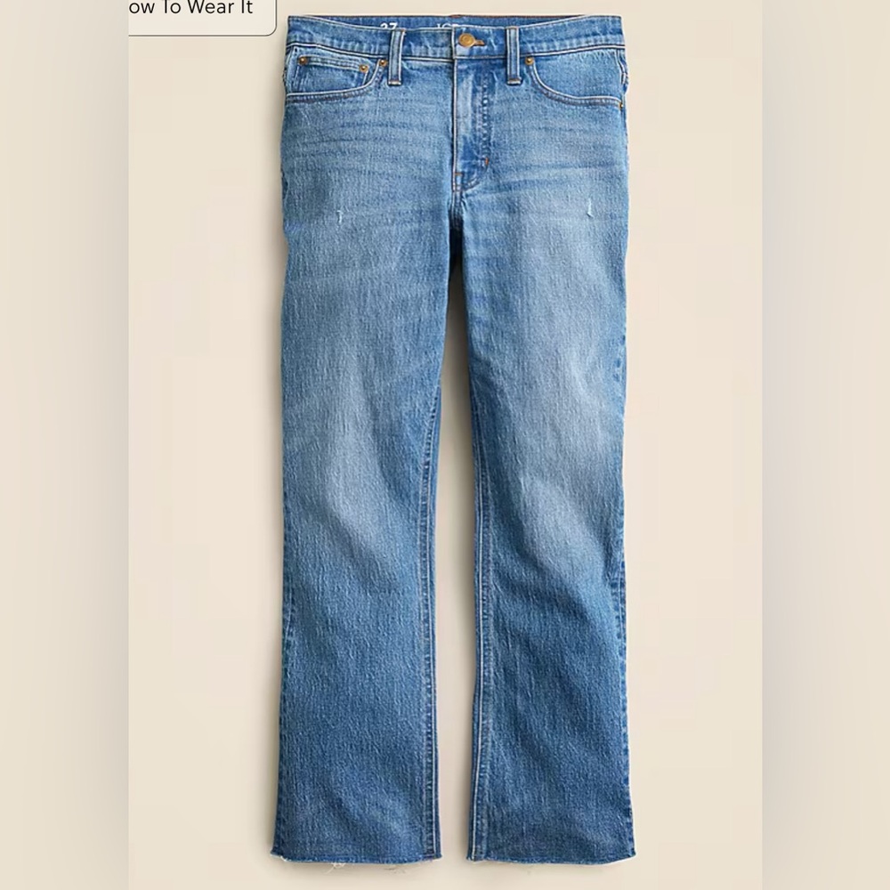 J Crew 9” rise Demi boot crop jeans